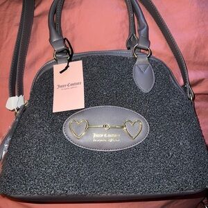 Juicy Couture Gray Sherpa Purse
